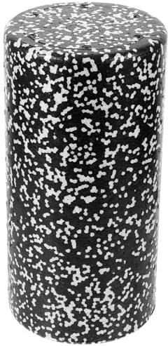 FUNOMOCYA Muskelmassagerolle Yoga Säulenmassagegerät aus hochwertigem Schaumstoff 30x15cm Schwarz Weiß Rutschfeste Yogarolle für Muskelentspannung und Fitnesstraining