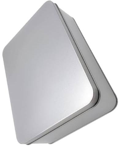 VILLCASE Caisse en Métal Rectangulaire Argentée Serrure Boîte de Rangement Portable pour Courrier et Petits Objets Caisse Verrouillable Compacte Bureau et Maison