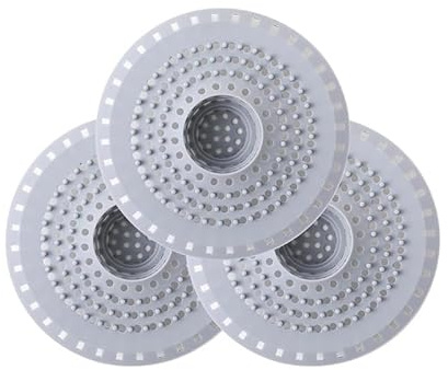 Silicona Protector Drenaje,Haoyanger 3PCS Tapa de Drenaje de con Ventosas Fuertes Cubierta del Desagüe de Bañera Colador Filtro para Fregadero para Cocina Baño Coladores de Desagüe de Fregadero