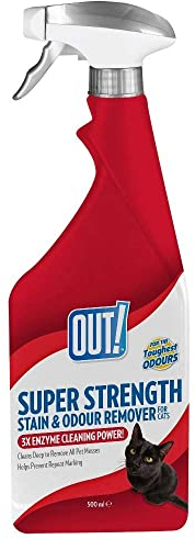 OUT! Super Strength Pet Stain and Odour Remover| Enzymatic Pro-Bacteria Cleaner 500 ml