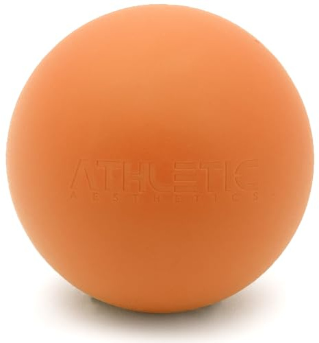 Massageboll [6 cm diameter] – lämplig som en lacrosse-boll och fascia boll för självmassage och utlösningspunktsterapi (exakt behandling av spänningar) (orange)