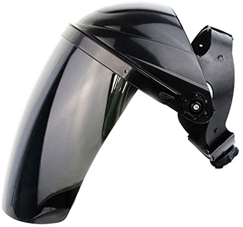 oshhni Protección facial antivaho Protección ajustable Visera de soldadura Casco Arnés de trinquete, Cubierta Resistente a rayones Ligero, Negro