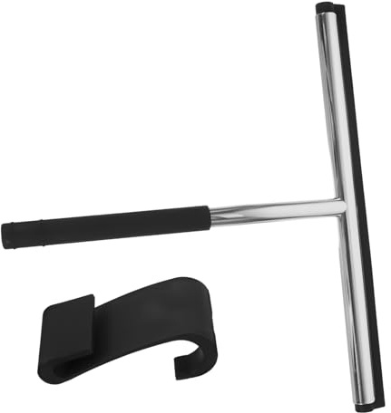 Homoyoyo Stainless Steel Wiper Window Squeegee for Glass Cleaning Tool Multi-function Window Wiper Hook for Bathroom Shower Use Efficient Cleaning Tool Random Color