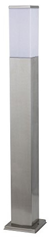 Maxkomfort E27 Aussen Standleuchte aus Edelstahl 80 cm eckig Standleuchte Aussenstandlampe Standlampe Aussenstandleuchte E27 Fassung 446
