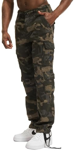 Brandit Pantalon Slim Pure Vintage Homme Pantalon Cargo Noir Cargo