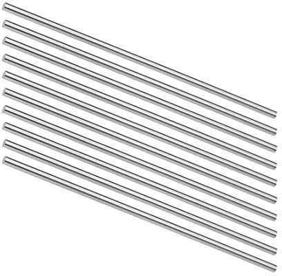 sourcing map Round Steel Rod, 4mm HSS Lathe Bar Stock Tool 150mm Long, for Shaft Gear Drill Lathes Boring Machine Turning Miniature Axle, Cylindrical Pin DIY Craft Tool, 10pcs