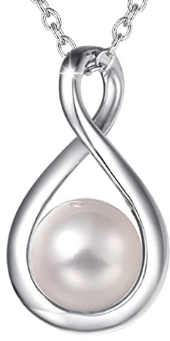 FANCIME Infinity Anhänger Halskette für Damen mit künstlicher Geburtsstein | Unendlichkeit 925 Sterling Silber Kette vergoldet imitierter Edelstein Schmuck Weihnachten Geburtstag Geschenke für Mama Frau