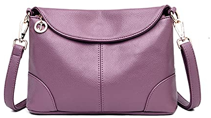 PORRASSO Damen Umhängetasche Mode Schultertasche Henkeltasche Wasserdicht Handtasche für Dating Arbeit Reisen Täglichen Gebrauch Lila