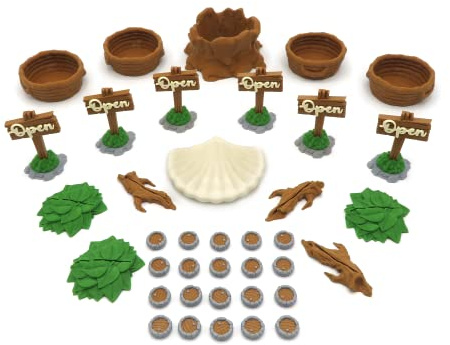 BG Expansions - Verbesserungsset für Everdell | 38 Teile | Optimiere Dein Spielerlebnis mit Thematischen Behältern und Exklusivem Zubehör