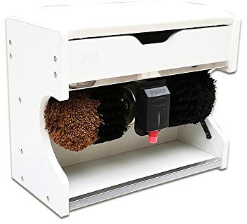 Macchina per lucidare le scarpe, sensore automatico Macchina per lucidare e lucidare le scarpe elettrica Spazzola per scarpe elettrica W con scatola di immagazzinaggio Lucidatrice per scarpe elettric