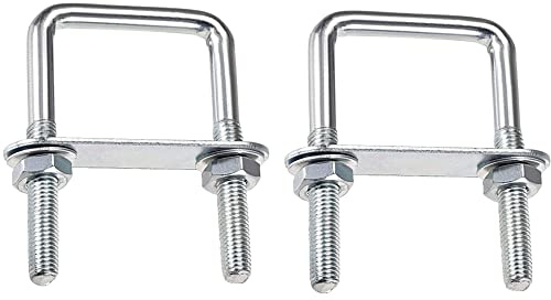 duoyif U Bolzen M8 60x100mm U Schrauben Quadratische Edelstahl 2 sätze | U-bolts Bügelschraube Mit Mutter Rahmenplatte Unterlegscheibe, U Bügel Für Rohr Befestigung Auto Schiffen Abschleppen