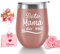 Winzwon Muttertagsgeschenk, Geschenke für Mama, Beste Mama der Welt Thermobecher, Geburtstagsgeschenk für Frauen, Weihnachtsgeschenke, 350ml Edelstahl Weinglas, für Wein Bier Kaffee