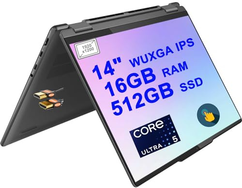 Lenovo Yoga 7i 14 Laptop 2 en 1 de 14 pulgadas 2.2K IPS Touch 100% sRGB brillante 13ª generación Intel 10-Core i5-1335U (Beats i7-1255U) 16GB RAM 512GB SSD retroiluminado huellas dactilares