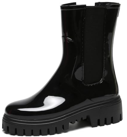 AONETIGER Botte de Pluie Femme Imperméables Caoutchouc Bottes 36-41EU | Légères Antidérapants Confortables Tendance | parfaites pour Jardinage, Trajets Quotidiens, Promenades champêtres