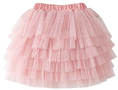 Azul Oscuro Niña Niño Niña Corto Ballet Tul Falda Tutú Falda Corta Princesa Rendimiento Falda Y Pantalones Mujer, Rosa., 6-7 años
