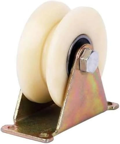 Riemenscheibenrad, feste Riemenscheibe im Fitnessstudio, robustes Seilrollensystem, Flaschenzug, Seilrolle, 1 PVC 30 mm gerillte Rollen aus Nylon. Hochleistungs-Schiebetürrollen mit Ständer, Stahlrohr