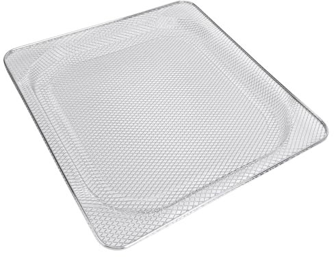 Jeanoko 1PCS Stainless Steel Fryer Oven Mesh Tray for Baking Grill, Multi Functional Mesh Tray,Stainless Steel Fryer Oven Basket for Baking Grilling,Air Fryer Accessories
