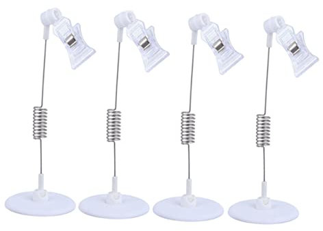 TEHAUX 2 Sätze Etikettenständer Für Zeichen Etikettenhalter Schild Zeichen Stehen Namensclip Rack Ausstellen Werbeclip Praktischer Displayhalter Edelstahl Usw. 5 Stück * 2