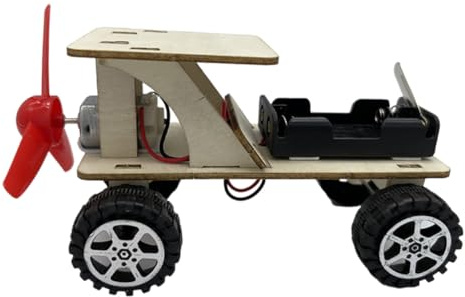 Hemobllo Kit de Construction Voiture Éolienne DIY Modèle Bois Résistant Activités Scientifiques Éducatives pour Garçon Fille Garçon Ans