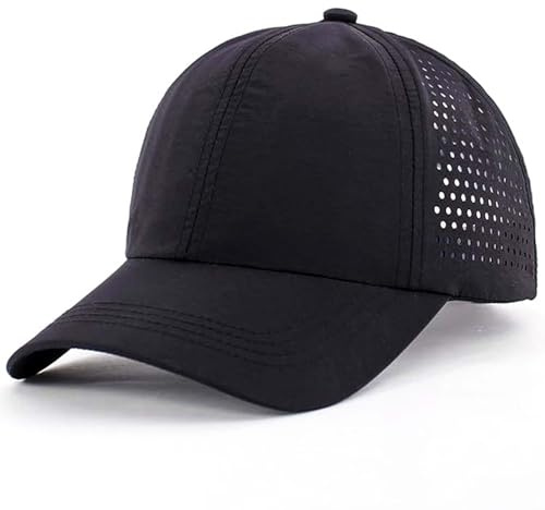 Luxiremi Baseball Cap Damen Pferdeschwanz Baseballkappe, Verstellbar Unisex Ponytail Cap Baseballmütze Mesh Atmungsaktiv Sonnenhut Freizeit Kappe mit Zopfloch Outdoor Sports