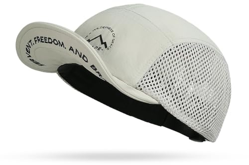 CLAPE Mesh Baseballkappe mit Kurzem Schirm Sommer Faltbar 5 Panel Cap | Leicht,Atmungsaktive,Verstellbar,Schnelltrocknend Laufmütze für Herren,Damen,Sport,Running,Radfahren,Wandern
