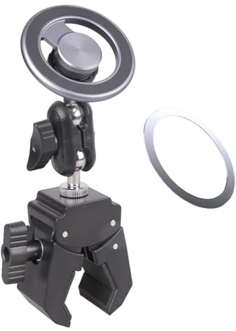 FROMCEO Upgrades Phone Holder with 360 Rotation & Adjustable Arm Fit Motorcycle Scooter Exercise Bike Golf Cart Tripods Phone Holder
