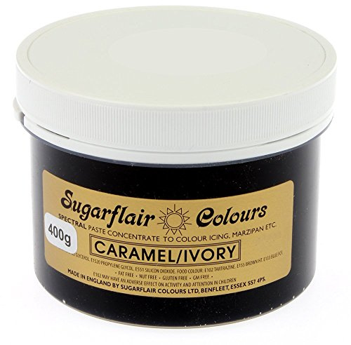 Sugarflair Spectral Concentrated Paste Food Colouring - CARAMEL/IVORY-400g Bulk Pack