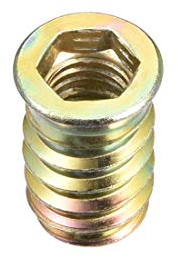 sourcing map 30 Stück Holzmöbel M10x25mm Gewindeeinsatzmuttern Schnittstelle Innensechskantantrieb