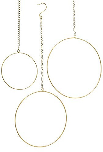 BOLTZE 3 x Hänger Ring Rumba Gold D20-35 cm