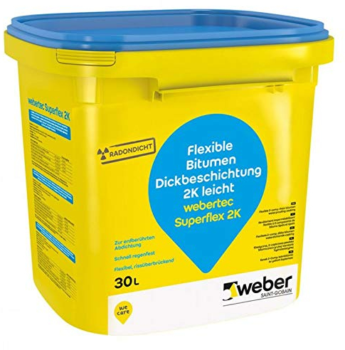 Saint-Gobain Weber Superflex 2K Flexible Bitumen Dickbeschichtung