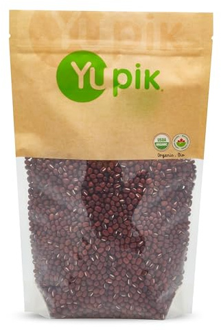 Yupik Organic Adzuki Beans, 2.2 lb (35.2 oz), Non-GMO, Vegan & Gluten-Free, USDA Certified, Kosher, Mildly Nutty Flavour, Ideal for Soups, Stews & Casseroles