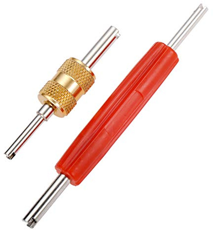 gohantee R134 R12 A/C HVAC valvola Nucleo Strumento di rimozione del condizionatore d'Aria Schrader, valvola Auto Nucleo Doppia Testa valvola Strumenti di Riparazione per Camion Auto