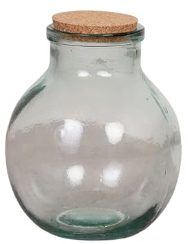 Cesteria Aparici Damajuana de vidrio de boca ancha con tapón en diferentes tamaños (4L) para almacenar agua, vino, bebidas M1046-4 Damajuana decorativa