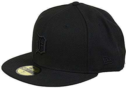 New Era Detroit Tigers MLB Black on Black 59Fifty Cap - 7 1/4-58cm (L)