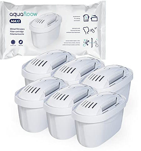 Aquafloow Wasserfilter kartuschen kompatibel mit BRITA Maxtra+, Style, Marella, Elemaris, XL, Fun (6er Pack)