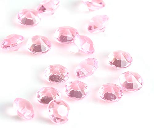Greensen Acryl Diamanten, 1000 Stück, 4,5 mm, Rosa, Deko Diamantkristalle, Tischdeko Streudeko für Hochzeit, Brautparty Dekoration