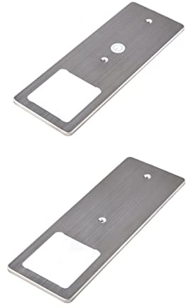 kalb | LED Unterbauleuchten Edelstahl gebürstet 5W- sehr flache Küchenleuchte mit Touch-Dimmfunktion Einbaustrahler Einbauspot, Auswahl:2er Set warmweiss