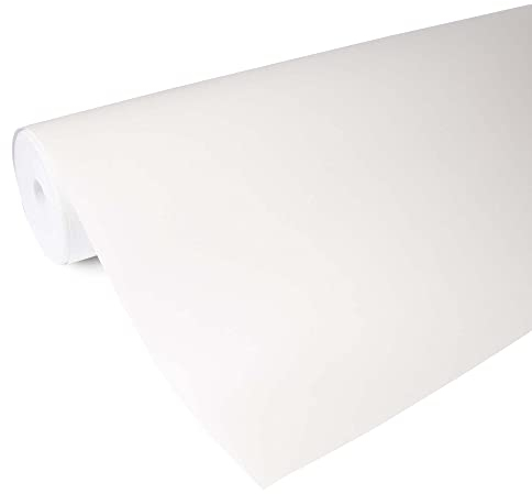 Fresco Thermisches Renovliestapete Weiss 10mx1m (600g/m2) | Tapeten Wohnzimmer, Wandverkleidung 5000 x 100