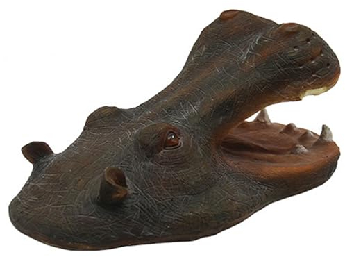 BEAHING Hippo -Dekor, Teich schwimmender Nilpferde Kopf 10.2 '' Entenschreckmittel für Pools lebensee Nilpferde, gefälschter Hippo Pool Float Animal Ornament für Teichdekoration