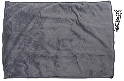 LOCADENCE Elektrische Heizdecke, 100 X 70 cm, 5 V, Tragbare Luxus Flanell Heizdecke, USB Heizung, Elektrische Überwurfdecke für Zuhause, Büro, Auto, Reisen