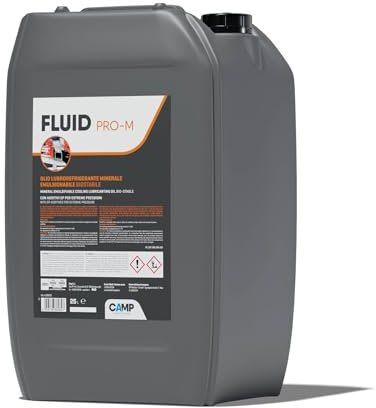 CAMP Fluid Pro M - Olio Lubrorefrigerante Minerale Emulsionabile Biostabile - Con Additivi EP per Estreme Pressioni - 25L