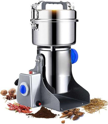 Electric Grain Mill Grinder, Flour Powder Crusher for Grains Spices Herbs Cereals Coffee Dry Food Grinding Machine
