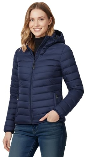 33,000ft Women's Packable Puffer Jacket Water Repellent Insulted Jacket | Lightweight, Windproof, 3 Pockets, Machine Washable, Soft, Warm, Padded, Adjustable Hood, for Outdoor Hiking Traveling