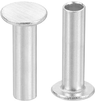 QUARKZMAN 50 Stück Halbhohlnieten 5mm x 16mm Aluminium Silber | Flachkopf Halbhohle Nieten, Für Industrie Haushaltsreparatur Befestigung