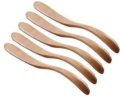 Alipis 5st Sahnemesser Buttermesser Aus Holz Marmeladenverteiler Bambus
