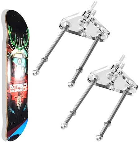 xyuayamz Supporto per Skateboard, Snowboard Wall Mount, Porta Longboard Parete, Skate Porta Sci per Skateboard, Longboard Display e Stoccaggio, Salvaspazio, Acrilico, 2 Pezzi, Trasparente