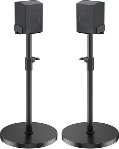 Höhenverstellbare Lautsprecherständer bis 95 cm – Universelle Standfüße Regallautsprecher für Edifier, KRK, Klipsch, Polk, Yamaha, Sony – Robuste Surround Sound Boxenständer mit Kabelmanagement.