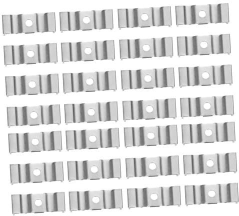 HOUDERCO 100 Stück U-förmige Halterungen aus Temperaturbeständigem Manganstahl Langlebige LED Röhrenhalterung für LED Streifenbefestigung Lampenfassungsclips für Verschiedene Oberflächen