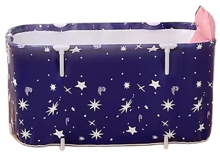 Bañera Plegable Portátil Genérica de Nylon Rectangular, Azul, Baño, Al Aire Libre, Contemporáneo, Lacado, Independiente