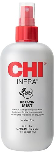 CHI Keratin Mist, stärkendes Haarspray zur Wiederherstellung der Weichheit & Schutz vor Hitzeschäden, parabenfrei, 340 ml